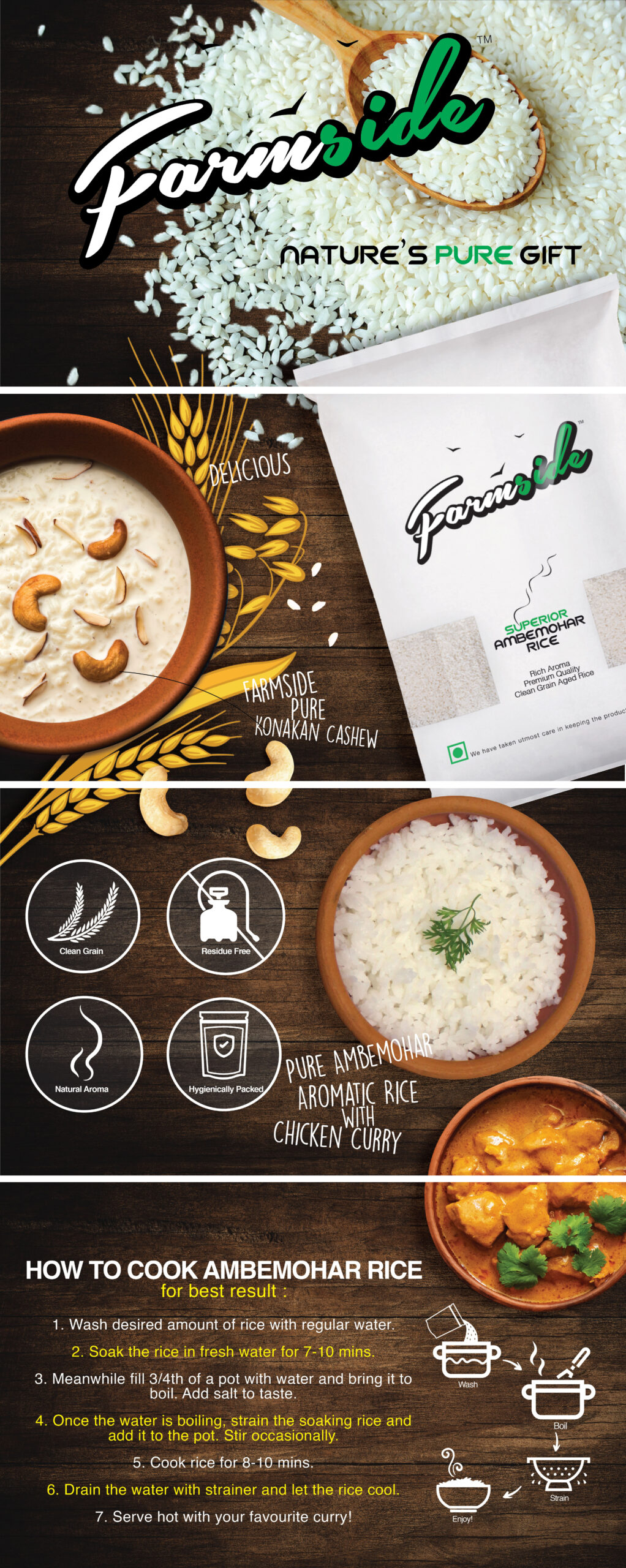 A plus content for Ambemohar Rice with rice dishes