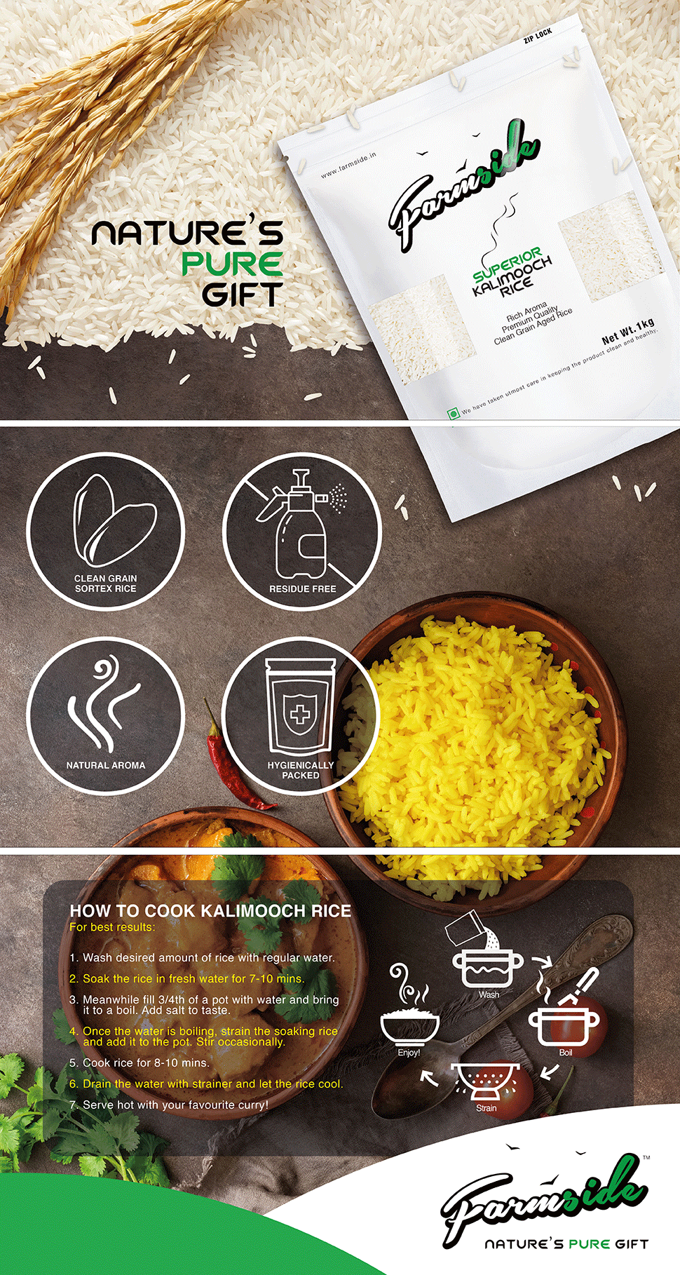 Image of A Plus content for Kalimooch Rice with instructions on how to cook Kalimooch Rice