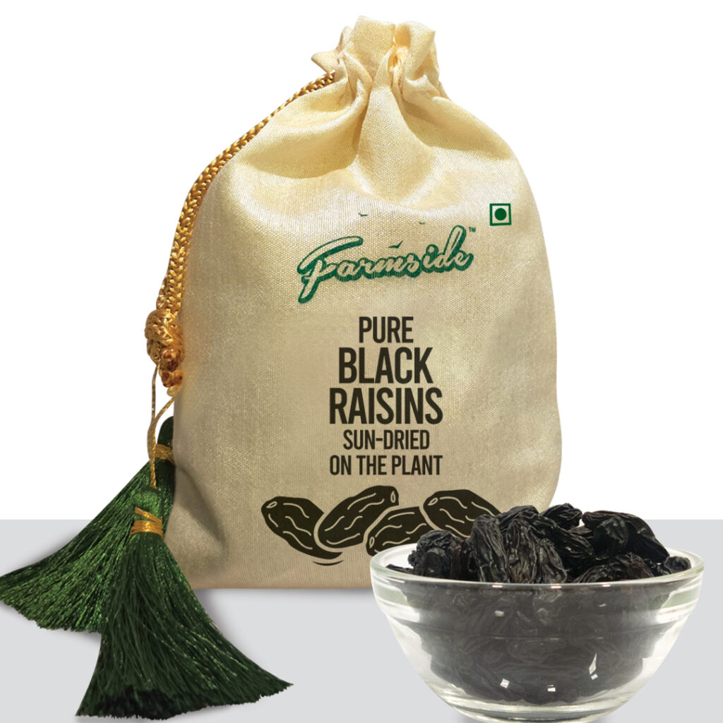 Farmside Black Raisins 200gms Potli